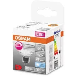 LED CEE: A (A++ - E) OSRAM SST MR16 50 36° 8 W/4000K GU5.3 4058075433748 GU5.3 N/A Puissance: 8 W Blanc Froid N/A 9 KWh -OSRAM || EUROPALAMP Soldes Boutique 22997423 2