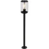 QAZQA Schiedam - Lampe Sur Pied Extérieur Design - 1 Lumière - Ø 14.8 Cm - Noir - Design - Éclairage Extérieur