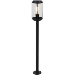 QAZQA Schiedam - Lampe Sur Pied Extérieur Design - 1 Lumière - Ø 14.8 Cm - Noir - Design - Éclairage Extérieur
