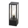 QAZQA Charlois - Lampe Sur Pied Extérieur Design - 1 Lumière - L 14 Cm - Noir - Design - Éclairage Extérieur -OSRAM || EUROPALAMP Soldes Boutique 23563312 1