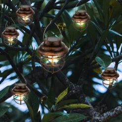 Lot De 6 Lanternes Solaires LED Lampes De Grille Décoration De Jardin éclairage Extérieur Lampes De Balcon Rouille -OSRAM || EUROPALAMP Soldes Boutique 23725668 4