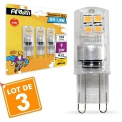 Lot De 3 Ampoules LED G9 1.9W Equivalent 20W Température De Couleur: Blanc Neutre 4000K -OSRAM || EUROPALAMP Soldes Boutique 24065665 2
