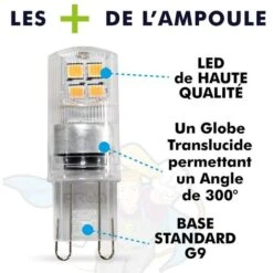 Lot De 3 Ampoules LED G9 1.9W Equivalent 20W Température De Couleur: Blanc Neutre 4000K -OSRAM || EUROPALAMP Soldes Boutique 24065665 3