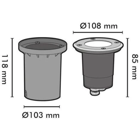 Lot De 6 Spots Encastrable De Sol INOX 304 GU10 IP67 4 Lot De 6 Spots Encastrable De Sol INOX 304 GU10 IP67 – Image 2