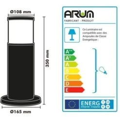 Borne Extérieure Anthracite VERACRUZ Hauteur 35cm -OSRAM || EUROPALAMP Soldes Boutique 24107702 5