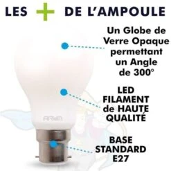 Lot De 3 Ampoules LED 7W Eq 60W Dépoli Standard B22 Température De Couleur: Blanc Chaud 2700K -OSRAM || EUROPALAMP Soldes Boutique 24122383 4