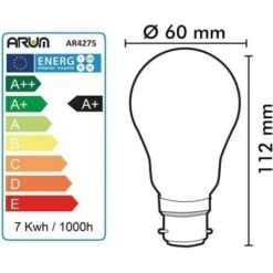 Lot De 3 Ampoules LED 7W Eq 60W Dépoli Standard B22 Température De Couleur: Blanc Chaud 2700K -OSRAM || EUROPALAMP Soldes Boutique 24122383 5