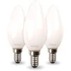 Lot De 3 Ampoules LED E14 Dépoli 4.5W Eq 40W Température De Couleur: Blanc Chaud 2700K