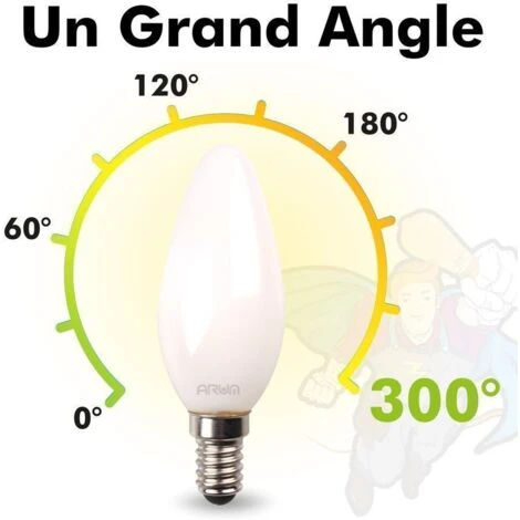 Lot De 3 Ampoules LED E14 Dépoli 4.5W Eq 40W Température De Couleur: Blanc Chaud 2700K 6 Lot De 3 Ampoules LED E14 Dépoli 4.5W Eq 40W Température De Couleur: Blanc Chaud 2700K – Image 4