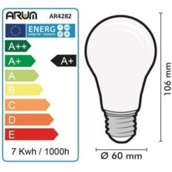 Lot De 3 Ampoules LED 7W Eq 60W Dépoli Standard E27 Température De Couleur: Blanc Chaud 2700K 11 Lot De 3 Ampoules LED 7W Eq 60W Dépoli Standard E27 Température De Couleur: Blanc Chaud 2700K -OSRAM || EUROPALAMP Soldes Boutique 24122519 5