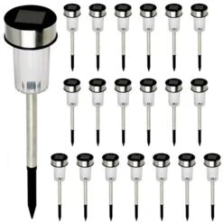 Lot De 20 Bornes Solaires à LED Lampes De Jardin à Planter