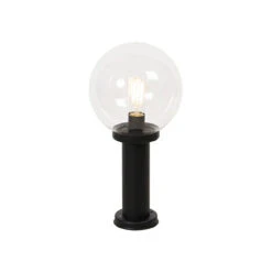 QAZQA Sfera - Lampe Sur Pied Extérieur Moderne - 1 Lumière - Ø 25 Cm - Noir - Moderne - Éclairage Extérieur