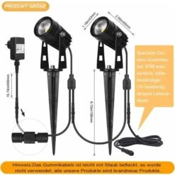 LITZEE Spots LED Extérieur, 3W Lampes Jardin Blanc Chaud 3000K 1440LM Avec Piquet, Etanche IP65 Lumière Extérieur LED Projecteur Pour Jardin, Chemin, Terrasse [Classe énergétique A+] - 8 Pcs -OSRAM || EUROPALAMP Soldes Boutique 26463645 4