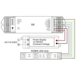 Contrôleur LED Radiofréquence RGB+W IP20 -OSRAM || EUROPALAMP Soldes Boutique 26598171 3