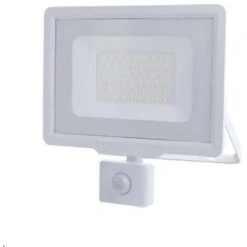 Projecteur LED Blanc 50W (250W) à Détecteur IP65 4000lm - Blanc Naturel 4500K