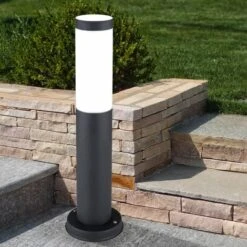 Lot De 2 Lampadaires D'extérieur Socle ANTHRACITE Chemin De Jardin éclairage Véranda Cour Lampadaire -OSRAM || EUROPALAMP Soldes Boutique 27018587 3