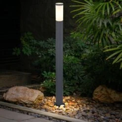 Lampadaire D'extérieur ANTHRACITE éclairage D'allée De Jardin Lampe De Terrasse Dans Un Ensemble Comprenant Des Ampoules LED -OSRAM || EUROPALAMP Soldes Boutique 27018702 3