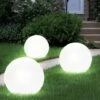 Lot De 3 Lampes Boules Solaires à LED Pour Allée De Jardin, éclairage De Piquet De Terrasse, Blanc -OSRAM || EUROPALAMP Soldes Boutique 27126121 1