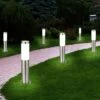 Ensemble De 6 Lampes Sur Pied D'extérieur à LED éclairage D'allée De Cour En Acier Inoxydable éclairage De Stand De Chemin De Jardin Argent -OSRAM || EUROPALAMP Soldes Boutique 27128102 1