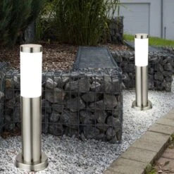 Ensemble De 6 Lampes Sur Pied D'extérieur à LED éclairage D'allée De Cour En Acier Inoxydable éclairage De Stand De Chemin De Jardin Argent -OSRAM || EUROPALAMP Soldes Boutique 27128102 4