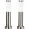 Lot De 2 Lampadaires D'extérieur IP44 éclairage De Jardin En Acier Inoxydable Moderne -OSRAM || EUROPALAMP Soldes Boutique 27128221 1
