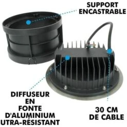 Encastrable De Sol Extérieur HERCULE 20W COB IP67 Température De Couleur: Blanc Neutre 4000K 9 Encastrable De Sol Extérieur HERCULE 20W COB IP67 Température De Couleur: Blanc Neutre 4000K -OSRAM || EUROPALAMP Soldes Boutique 28168665 3