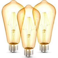 3 Ampoules LED Edison Vintage ST64 I E27, 4W, Blanc Chaud 2700K, Intensité Lumineuse 380lm, Ampoule Rétro à Filament 8 3 Ampoules LED Edison Vintage ST64 I E27, 4W, Blanc Chaud 2700K, Intensité Lumineuse 380lm, Ampoule Rétro à Filament -OSRAM || EUROPALAMP Soldes Boutique 28271652 2