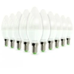 Lot De 10 Ampoules LED E14 6W Rendu 40W 420LM Température De Couleur: Blanc Chaud 2700K