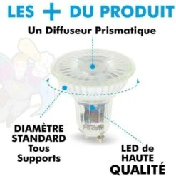 Lot De 3 Ampoules LED GU10 5W Dimmable 420 Lm Eq 50W Température De Couleur: Blanc Neutre 4000K 9 Lot De 3 Ampoules LED GU10 5W Dimmable 420 Lm Eq 50W Température De Couleur: Blanc Neutre 4000K -OSRAM || EUROPALAMP Soldes Boutique 28533751 3