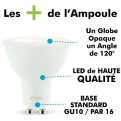 Lot De 10 Ampoules Spot LED GU10 5W Eq 40W Température De Couleur: Blanc Froid 6000K -OSRAM || EUROPALAMP Soldes Boutique 28703010 3