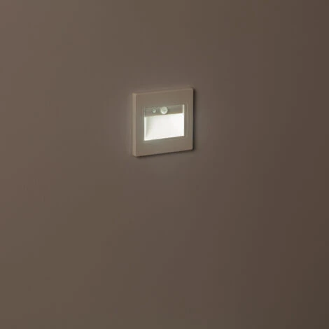 Balise Murale LED Encastrable 1.5W Bark Blanche Avec Détecteur PIR Blanc Chaud 3000K 120º 5 Balise Murale LED Encastrable 1.5W Bark Blanche Avec Détecteur PIR Blanc Chaud 3000K 120º – Image 3