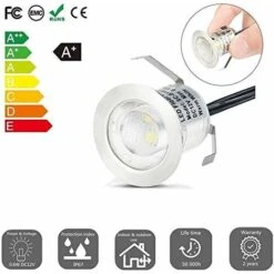 LangRay Lot De 16 Spots LED Encastrable Pour Terrasse Bois, Etanche IP67, Spots à Encastrer Extérieur, 0,6W DC12V, Lumière Blanc Chaud, Kit Mini Lampe Pour Chemin Contremarches D'escalier Plafond 9 LangRay Lot De 16 Spots LED Encastrable Pour Terrasse Bois, Etanche IP67, Spots à Encastrer Extérieur, 0,6W DC12V, Lumière Blanc Chaud, Kit Mini Lampe Pour Chemin Contremarches D'escalier Plafond -OSRAM || EUROPALAMP Soldes Boutique 29600772 3