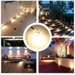 LangRay Lot De 16 Spots LED Encastrable Pour Terrasse Bois, Etanche IP67, Spots à Encastrer Extérieur, 0,6W DC12V, Lumière Blanc Chaud, Kit Mini Lampe Pour Chemin Contremarches D'escalier Plafond 11 LangRay Lot De 16 Spots LED Encastrable Pour Terrasse Bois, Etanche IP67, Spots à Encastrer Extérieur, 0,6W DC12V, Lumière Blanc Chaud, Kit Mini Lampe Pour Chemin Contremarches D'escalier Plafond -OSRAM || EUROPALAMP Soldes Boutique 29600772 5