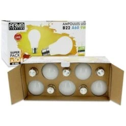Lot De 10 Ampoules LED B22 8W Eq 60W 806lm Température De Couleur: Blanc Chaud 2700K 10 Lot De 10 Ampoules LED B22 8W Eq 60W 806lm Température De Couleur: Blanc Chaud 2700K -OSRAM || EUROPALAMP Soldes Boutique 31815442 4