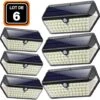 EUROPALAMP LOT DE 6 PROJECTEURS SOLAIRE DÉTECTEUR DE MOUVEMENT 266 PCS LED 2500 LUMENS -OSRAM || EUROPALAMP Soldes Boutique 32340094 1