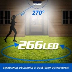 EUROPALAMP LOT DE 6 PROJECTEURS SOLAIRE DÉTECTEUR DE MOUVEMENT 266 PCS LED 2500 LUMENS -OSRAM || EUROPALAMP Soldes Boutique 32340094 4