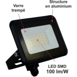 Projecteur LED 10W 1000 LM 3000K IP65 - Connexion En Direct - Garantie 5 Ans -OSRAM || EUROPALAMP Soldes Boutique 32948309 3
