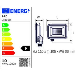 Projecteur LED 10W 1000 LM 3000K IP65 - Connexion En Direct - Garantie 5 Ans -OSRAM || EUROPALAMP Soldes Boutique 32948309 5