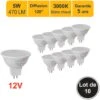 Lot De 10 Ampoules LED GU5.3 (MR16) 12V 4,4W - 120° - 350Lm 3000K - Garantie 5 Ans 2 Lot De 10 Ampoules LED GU5.3 (MR16) 12V 4,4W - 120° - 350Lm 3000K - Garantie 5 Ans -OSRAM || EUROPALAMP Soldes Boutique 32948314 1