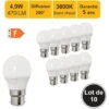 Lot De 10 Ampoules LED B22 4,5W 330Lm 3000K - Garantie 5 Ans -OSRAM || EUROPALAMP Soldes Boutique 32948317 1