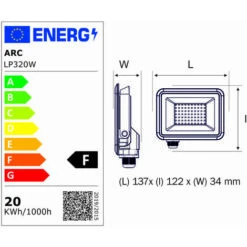 Lot De 5 Projecteurs LED 20W 2000 LM 3000K IP65 Connexion En Direct - Garantie 5 Ans -OSRAM || EUROPALAMP Soldes Boutique 32948702 5