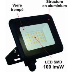 Projecteur LED 20W 2000 LM 3000K IP65 - Connexion En Direct - Garantie 5 Ans -OSRAM || EUROPALAMP Soldes Boutique 33159136 3