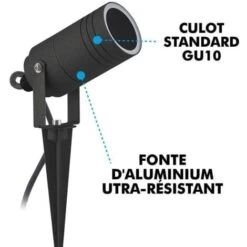 Lot De 4 Spots Piquets Extérieurs SANTIAGO GU10 Éclairage De Jardin -OSRAM || EUROPALAMP Soldes Boutique 33534725 4