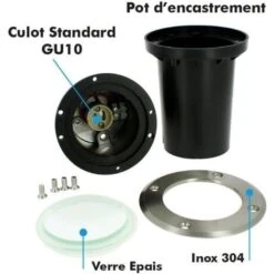 Lot De 3 Spots Encastrables De Sol CANYON INOX 304 GU10 IP67 10 Lot De 3 Spots Encastrables De Sol CANYON INOX 304 GU10 IP67 -OSRAM || EUROPALAMP Soldes Boutique 33534726 4