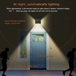 Lampes Solaires LITZEE Pour Extérieur Avec Détecteur De Mouvement, ,haute Qualité 100LED-1000Lumen Lumière Solaire Extérieure 1200mAh Applique Murale étanche Solaire Led Détecteur De Mouvement Solaire -OSRAM || EUROPALAMP Soldes Boutique 33912911 5