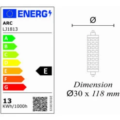 Ampoule LED Crayon 118mm R7s 13W 1521LM 2700K - Garantie 5 Ans -OSRAM || EUROPALAMP Soldes Boutique 38222120 4