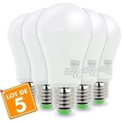 Lot De 5 Ampoules LED E27 14W Eq 100W Température De Couleur: Blanc Chaud 2700K 8 Lot De 5 Ampoules LED E27 14W Eq 100W Température De Couleur: Blanc Chaud 2700K -OSRAM || EUROPALAMP Soldes Boutique 38599520 2