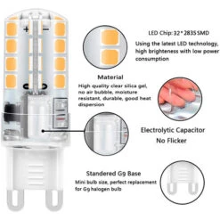 Lot De X10 Ampoules Led G9 3W Blanc Chaud Économie D'énergie Equivalente 40W Halogène -OSRAM || EUROPALAMP Soldes Boutique 3864271 5