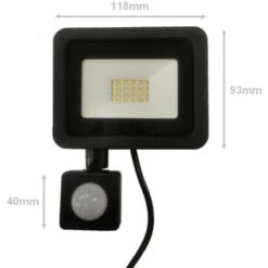 Projecteur LED Extérieur 20W IP65 NOIR Avec Détecteur De Mouvement Crépusculaire (Pack De 10) - Blanc Froid 6000K - 8000K - SILAMP -OSRAM || EUROPALAMP Soldes Boutique 38718199 3