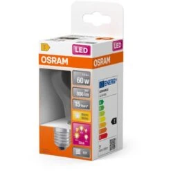 OSRAM Ampoule LED - E27 - Warm White - 2700 K - 7 W - Remplacement Pour 60-W-Incandescent Bulb - Clair - LED THREE STEP DIM CLASSIC A -OSRAM || EUROPALAMP Soldes Boutique 39784806 2